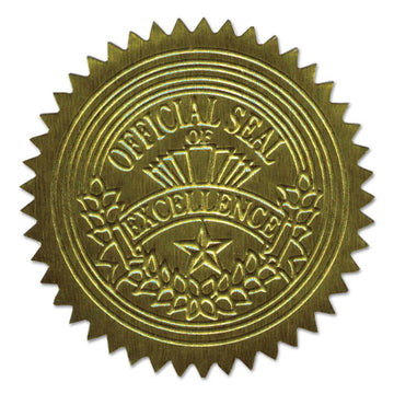Geographics® Self-adhesive Embossed Seals, 2" Dia., Gold, 20-sheet, 5 Sheets-pack freeshipping - TVN Wholesale